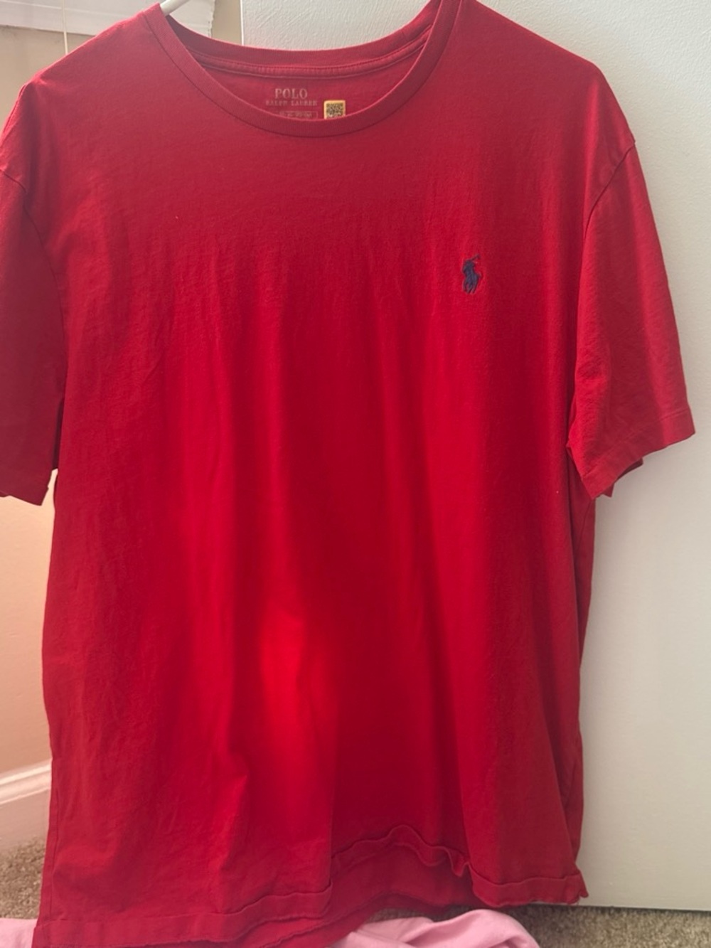 Polo by Ralph Lauren Red Short Sleeve Crewneck Tee with Navy Pony